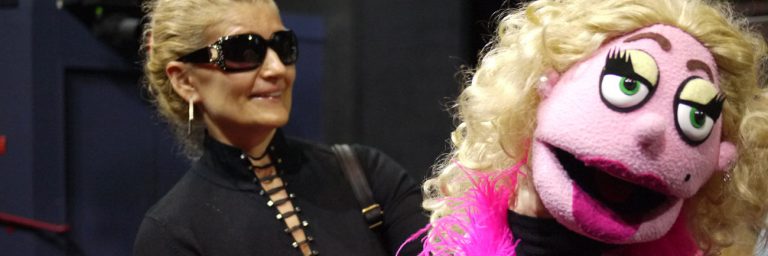 photo: Avenue Q Touch Tour with Lucy puppet (Rick Waines/Arts Club)