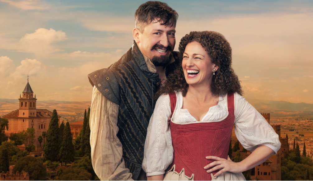 Sheldon Elter as Benedick & Jennifer Lines as Beatrice.