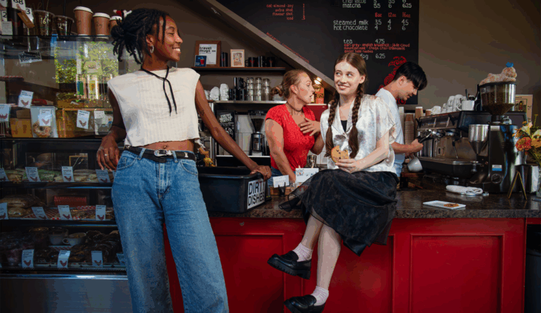 Coffee shop scene from Faye's Room.